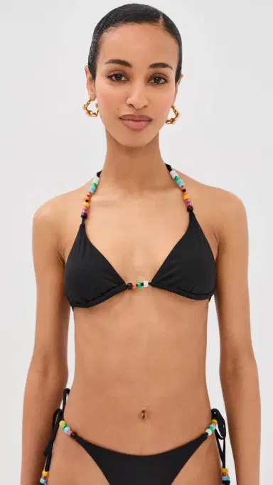 STAUD Lido Triangle Bikini Top Black | Thumbnail 3 STAUD Lido Triangle Bikini Top Black | Thumbnail 3