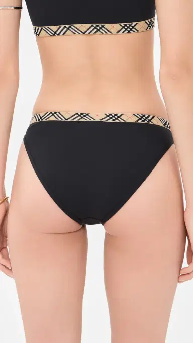 Burberry Check Trim Bikini Bottoms Black | Thumbnail 3 Burberry Check Trim Bikini Bottoms Black | Thumbnail 3