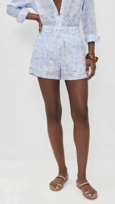 Marea Ava eashell Coverup Shorts Blue eashell | Thumbnail 2 Marea Ava eashell Coverup Shorts Blue eashell | Thumbnail 2