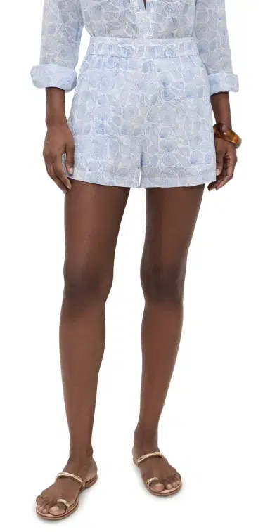 Marea Ava eashell Coverup Shorts Blue eashell | Thumbnail 1 Marea Ava eashell Coverup Shorts Blue eashell | Thumbnail 1