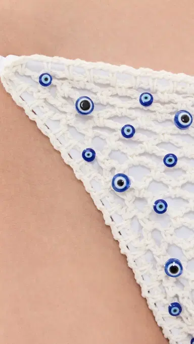 Leslie Amon Micro Eye Bikini Bottoms White And Blue | Thumbnail 5 Leslie Amon Micro Eye Bikini Bottoms White And Blue | Thumbnail 5