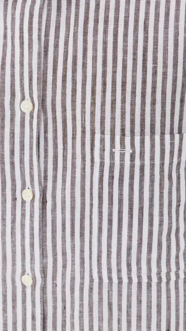 Alex Mill Jo Linen Shirt In Havana Stripe Espresso/Ivory S | Thumbnail 6 Alex Mill Jo Linen Shirt In Havana Stripe Espresso/Ivory S | Thumbnail 6