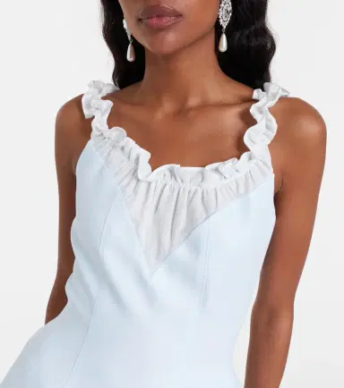 SHUSHU/TONG Ruffled linen minidress | Thumbnail 3 SHUSHU/TONG Ruffled linen minidress | Thumbnail 3