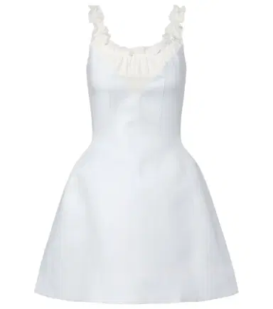 SHUSHU/TONG Ruffled linen minidress | Thumbnail 1 SHUSHU/TONG Ruffled linen minidress | Thumbnail 1