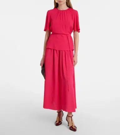 Joseph Libby belted crêpe blouse | Thumbnail 6 Joseph Libby belted crêpe blouse | Thumbnail 6