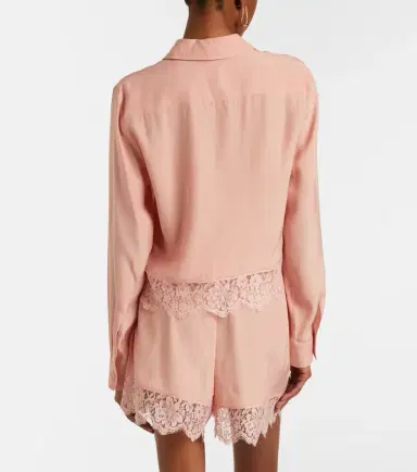 Stella McCartney Floral lace-trimmed silk shirt | Thumbnail 3 Stella McCartney Floral lace-trimmed silk shirt | Thumbnail 3