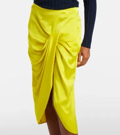 Stella McCartney Draped satin pencil skirt | Thumbnail 3 Stella McCartney Draped satin pencil skirt | Thumbnail 3