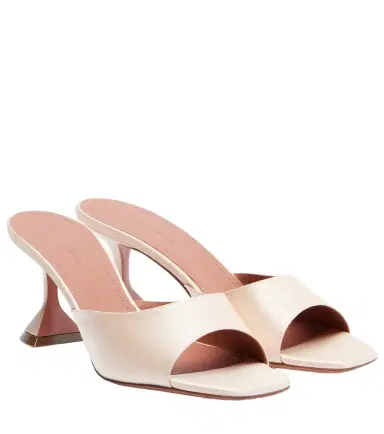 Amina Muaddi Lupita satin mules | Thumbnail 1 Amina Muaddi Lupita satin mules | Thumbnail 1