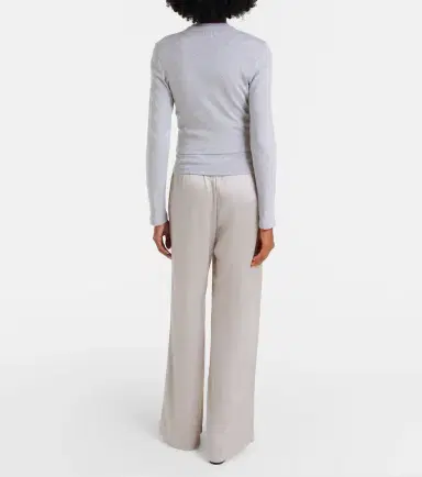 Leset Barb satin wide-leg pants | Thumbnail 4 Leset Barb satin wide-leg pants | Thumbnail 4
