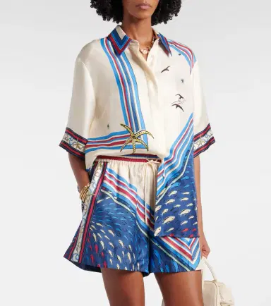 ALÉMAIS Alémais Printed silk satin shirt | Thumbnail 4 ALÉMAIS Alémais Printed silk satin shirt | Thumbnail 4