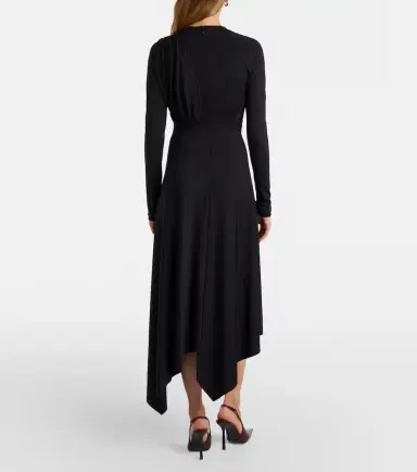 Victoria Beckham Draped jersey wrap dress | Thumbnail 5 Victoria Beckham Draped jersey wrap dress | Thumbnail 5