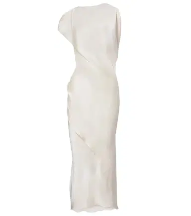 Victoria Beckham Kyra draped midi dress | Thumbnail 1 Victoria Beckham Kyra draped midi dress | Thumbnail 1