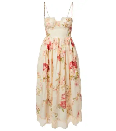 Zimmermann Roselight floral linen bustier dress | Thumbnail 1 Zimmermann Roselight floral linen bustier dress | Thumbnail 1