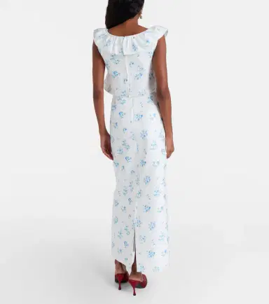 SHUSHU/TONG Floral cotton and silk slip skirt | Thumbnail 3 SHUSHU/TONG Floral cotton and silk slip skirt | Thumbnail 3