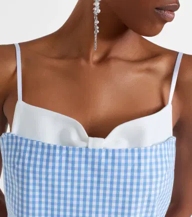 SHUSHU/TONG Gingham cotton minidress | Thumbnail 3 SHUSHU/TONG Gingham cotton minidress | Thumbnail 3