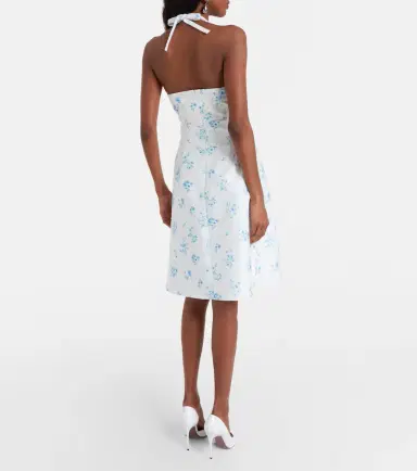 SHUSHU/TONG Floral halterneck cotton minidress | Thumbnail 3 SHUSHU/TONG Floral halterneck cotton minidress | Thumbnail 3