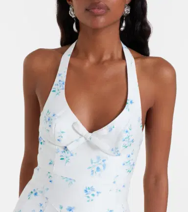 SHUSHU/TONG Floral halterneck cotton minidress | Thumbnail 4 SHUSHU/TONG Floral halterneck cotton minidress | Thumbnail 4