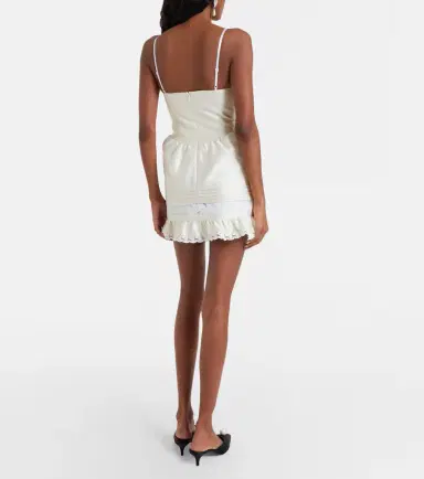 Shushu/Tong ace-trimmed wool and silk minidress | Thumbnail 4 Shushu/Tong ace-trimmed wool and silk minidress | Thumbnail 4