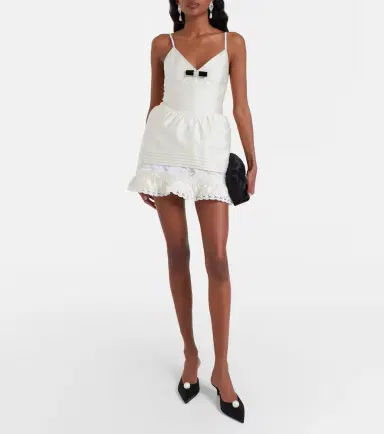 Shushu/Tong ace-trimmed wool and silk minidress | Thumbnail 5 Shushu/Tong ace-trimmed wool and silk minidress | Thumbnail 5