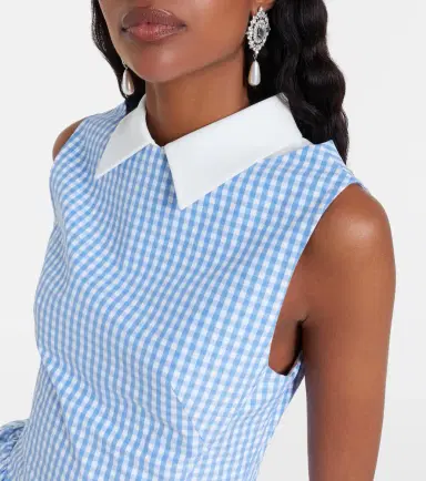 SHUSHU/TONG Gingham cotton minidress | Thumbnail 4 SHUSHU/TONG Gingham cotton minidress | Thumbnail 4