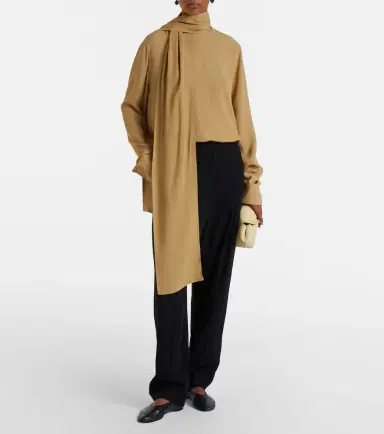 TOTEME Pleated cotton wide-leg pants | Thumbnail 3 TOTEME Pleated cotton wide-leg pants | Thumbnail 3
