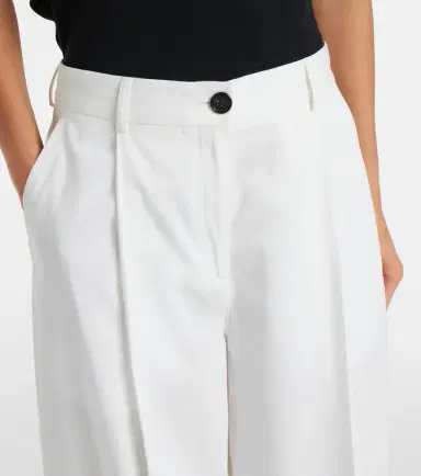 TOTEME Pleated cotton wide-leg pants | Thumbnail 3 TOTEME Pleated cotton wide-leg pants | Thumbnail 3