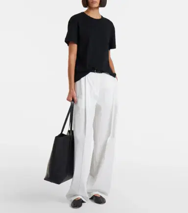 TOTEME Pleated cotton wide-leg pants | Thumbnail 5 TOTEME Pleated cotton wide-leg pants | Thumbnail 5