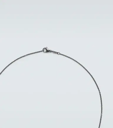 Ileana Makri Classic 18kt white gold and steel necklace with diamonds | Thumbnail 2 Ileana Makri Classic 18kt white gold and steel necklace with diamonds | Thumbnail 2