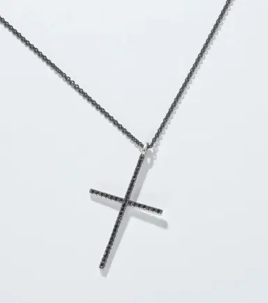 Ileana Makri Classic 18kt white gold and steel necklace with diamonds | Thumbnail 4 Ileana Makri Classic 18kt white gold and steel necklace with diamonds | Thumbnail 4