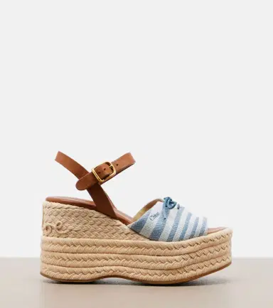 Chloé Chloé Isla striped canvas espadrille wedges | Thumbnail 3 Chloé Chloé Isla striped canvas espadrille wedges | Thumbnail 3