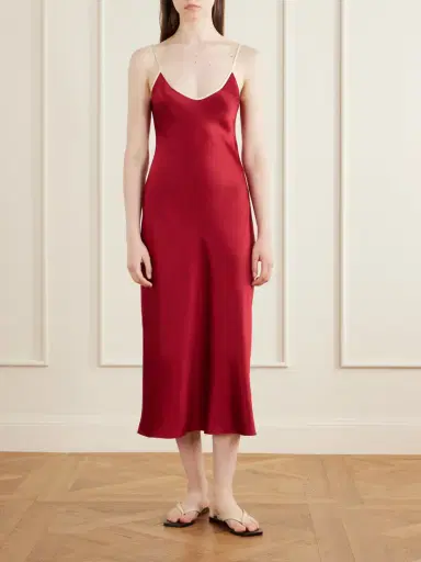 Comme Si Bias Slip Silk-charmeuse Slip Midi Dress | Thumbnail 2 Comme Si Bias Slip Silk-charmeuse Slip Midi Dress | Thumbnail 2