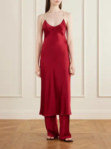 Comme Si Bias Slip Silk-charmeuse Slip Midi Dress | Thumbnail 3 Comme Si Bias Slip Silk-charmeuse Slip Midi Dress | Thumbnail 3