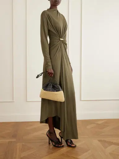 Bottega Veneta Dustbag Medium Intrecciato Leather And Raffia Clutch | Thumbnail 3 Bottega Veneta Dustbag Medium Intrecciato Leather And Raffia Clutch | Thumbnail 3