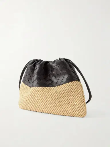 Bottega Veneta Dustbag Medium Intrecciato Leather And Raffia Clutch | Thumbnail 4 Bottega Veneta Dustbag Medium Intrecciato Leather And Raffia Clutch | Thumbnail 4