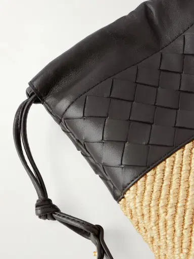 Bottega Veneta Dustbag Medium Intrecciato Leather And Raffia Clutch | Thumbnail 5 Bottega Veneta Dustbag Medium Intrecciato Leather And Raffia Clutch | Thumbnail 5