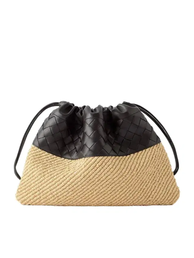 Dustbag Medium Intrecciato Leather And Raffia Clutch Dustbag Medium Intrecciato Leather And Raffia Clutch