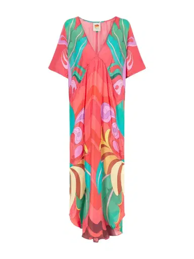 Farm Rio Printed Satin Coverup | Thumbnail 1 Farm Rio Printed Satin Coverup | Thumbnail 1