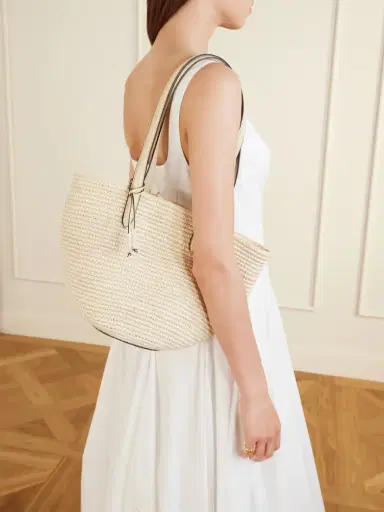 Hunting Season Market Leather-trimmed Raffia Tote | Thumbnail 2 Hunting Season Market Leather-trimmed Raffia Tote | Thumbnail 2