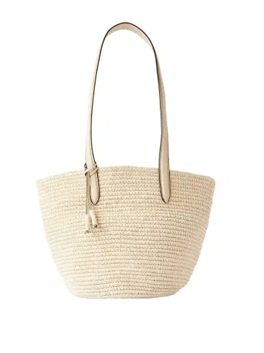 Hunting Season Market Leather-trimmed Raffia Tote | Thumbnail 1 Hunting Season Market Leather-trimmed Raffia Tote | Thumbnail 1