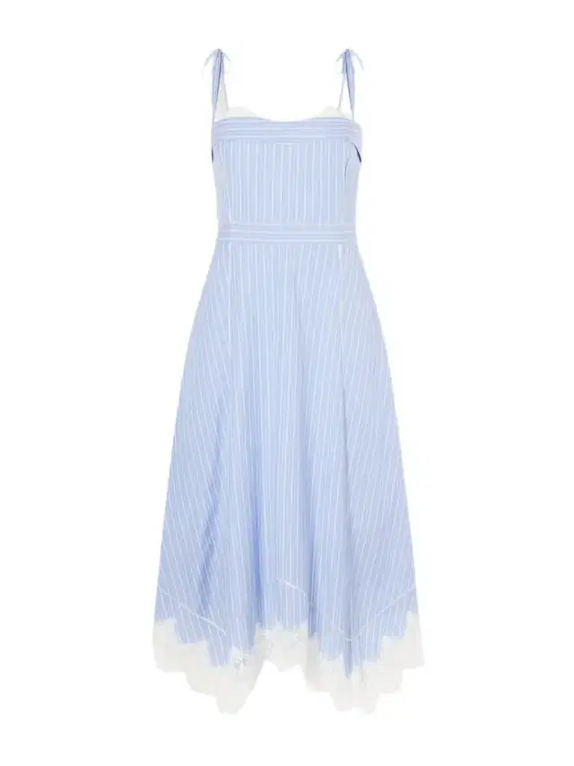 Avaleigh Lace-trimmed Striped Cotton-poplin Midi Dress Avaleigh Lace-trimmed Striped Cotton-poplin Midi Dress