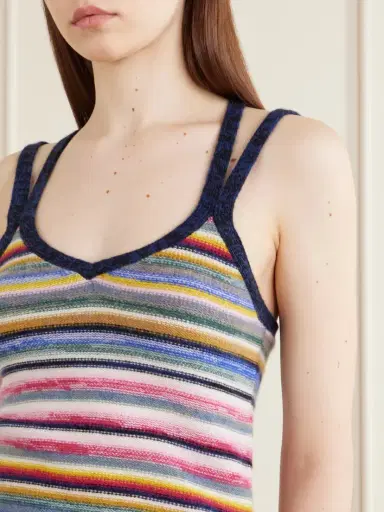 Suzie Kondi Toula Striped Cashmere Tank Top | Thumbnail 4 Suzie Kondi Toula Striped Cashmere Tank Top | Thumbnail 4