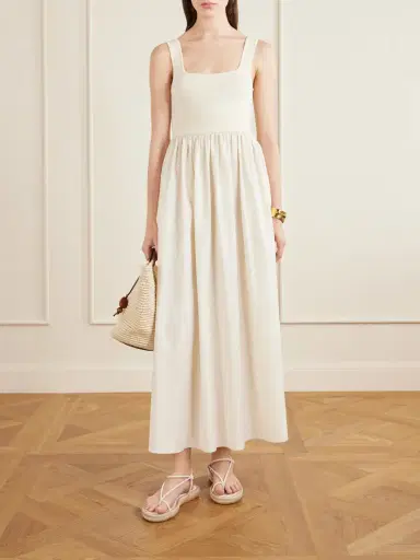 Matteau Cotton-poplin And Stretch-knit Maxi Dress | Thumbnail 2 Matteau Cotton-poplin And Stretch-knit Maxi Dress | Thumbnail 2