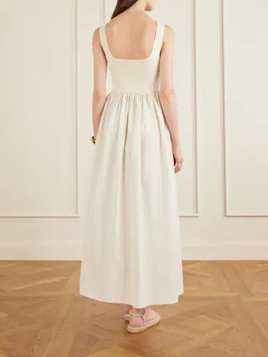 Matteau Cotton-poplin And Stretch-knit Maxi Dress | Thumbnail 3 Matteau Cotton-poplin And Stretch-knit Maxi Dress | Thumbnail 3