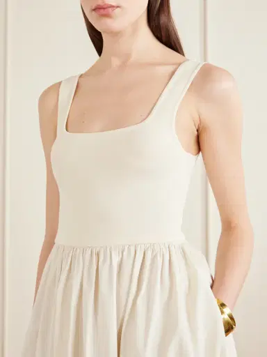 Matteau Cotton-poplin And Stretch-knit Maxi Dress | Thumbnail 4 Matteau Cotton-poplin And Stretch-knit Maxi Dress | Thumbnail 4