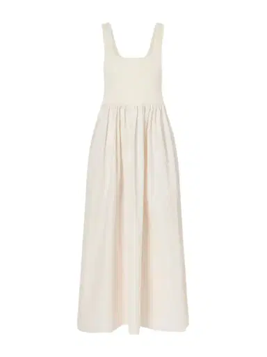 Matteau Cotton-poplin And Stretch-knit Maxi Dress | Thumbnail 1 Matteau Cotton-poplin And Stretch-knit Maxi Dress | Thumbnail 1