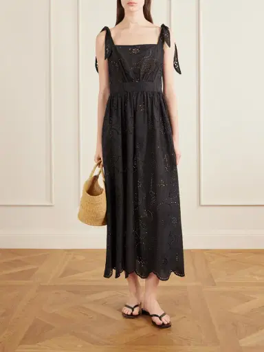 Matteau Broderie Apron Broderie Anglaise Cotton Midi Dress | Thumbnail 2 Matteau Broderie Apron Broderie Anglaise Cotton Midi Dress | Thumbnail 2