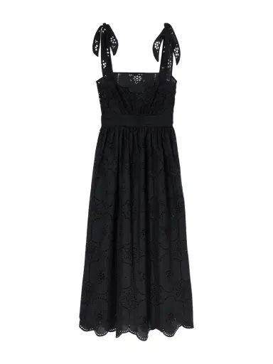 Matteau Broderie Apron Broderie Anglaise Cotton Midi Dress | Thumbnail 1 Matteau Broderie Apron Broderie Anglaise Cotton Midi Dress | Thumbnail 1