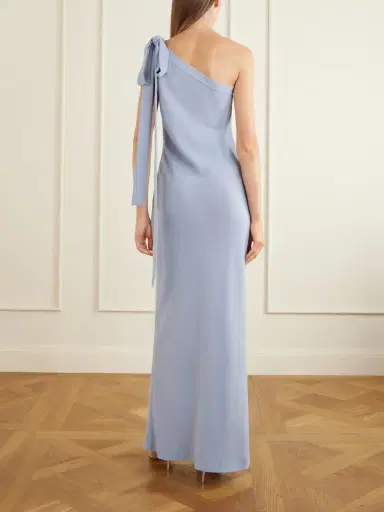 BERNADETTE Alexander One-shoulder Bow-detailed Crepe Gown | Thumbnail 3 BERNADETTE Alexander One-shoulder Bow-detailed Crepe Gown | Thumbnail 3