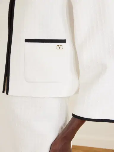 Valentino Garavani Canastrello Cropped Cotton-tweed Jacket | Thumbnail 4 Valentino Garavani Canastrello Cropped Cotton-tweed Jacket | Thumbnail 4