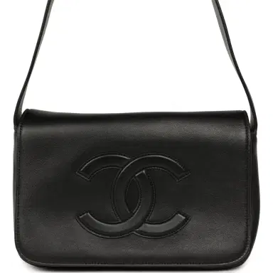 Chanel Chanel CC Messenger Bag Black Lambskin Gold Hardware | Thumbnail 1 Chanel Chanel CC Messenger Bag Black Lambskin Gold Hardware | Thumbnail 1